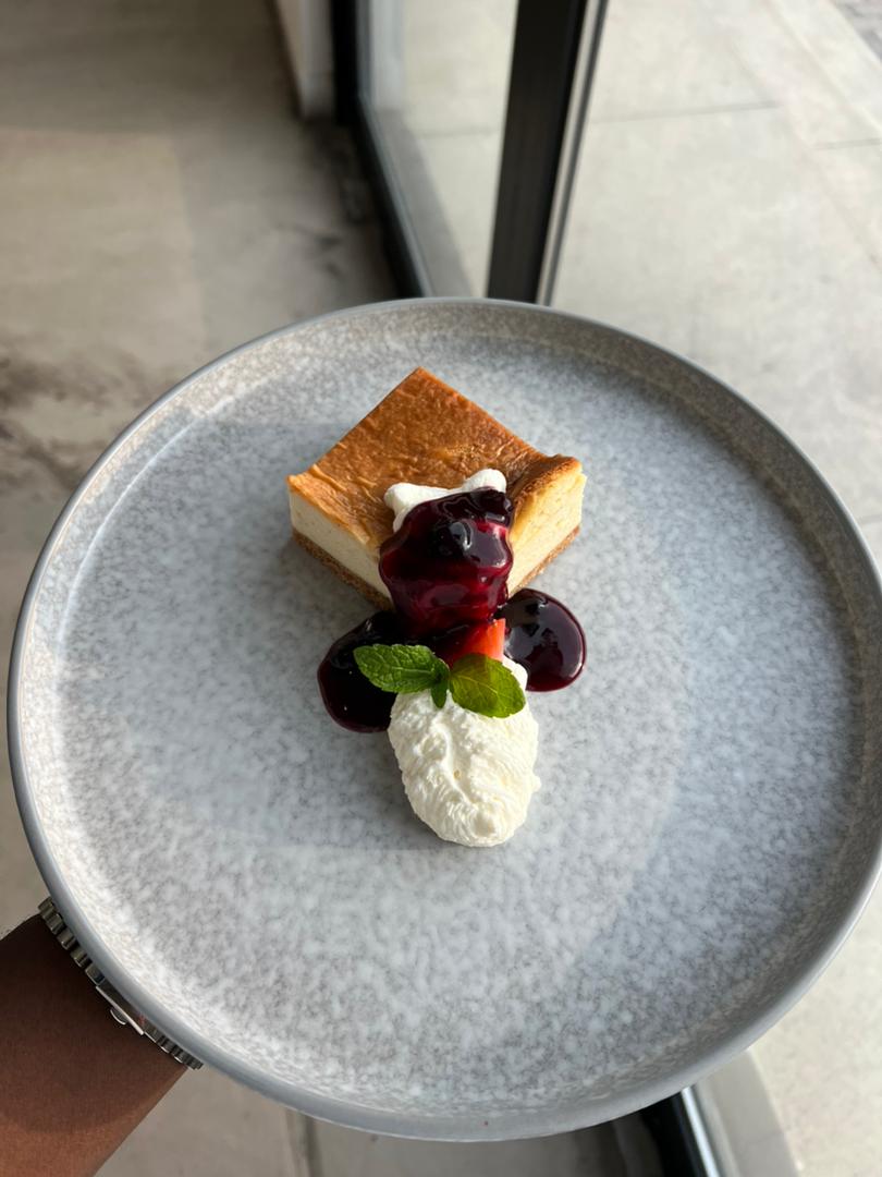 NY Cheesecake with a mixed berry Compote by Chef Zulaika